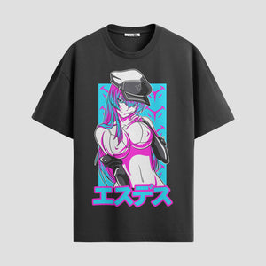 Playera urbana de anime y gaming ExtraLife MX, corte Standard Fit unisex ligero y transpirable en color Deep Black y Pure White, ropa de uso diario para gym y casual.