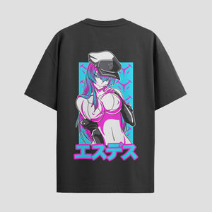 Playera urbana de anime y gaming ExtraLife MX, corte Standard Fit unisex ligero y transpirable en color Deep Black y Pure White, ropa de uso diario para gym y casual.