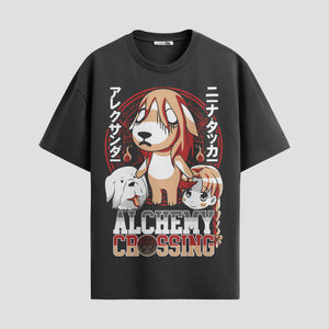 Playera urbana de anime y gaming ExtraLife MX, corte Standard Fit unisex ligero y transpirable en color Deep Black y Pure White, ropa de uso diario para gym y casual.