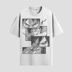Playera urbana de anime y gaming ExtraLife MX, corte Standard Fit unisex ligero y transpirable en color Deep Black y Pure White, ropa de uso diario para gym y casual.