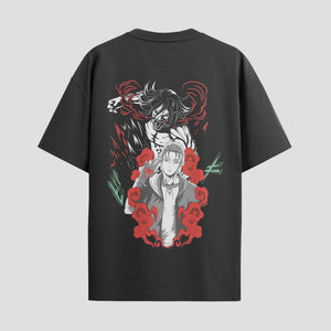 Playera urbana de anime y gaming ExtraLife MX, corte Standard Fit unisex ligero y transpirable en color Deep Black y Pure White, ropa de uso diario para gym y casual.