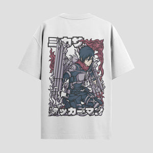 Playera urbana de anime y gaming ExtraLife MX, corte Standard Fit unisex ligero y transpirable en color Deep Black y Pure White, ropa de uso diario para gym y casual.
