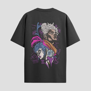 Playera urbana de anime y gaming ExtraLife MX, corte Standard Fit unisex ligero y transpirable en color Deep Black y Pure White, ropa de uso diario para gym y casual.