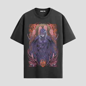 Playera urbana de anime y gaming ExtraLife MX, corte Standard Fit unisex ligero y transpirable en color Deep Black y Pure White, ropa de uso diario para gym y casual.