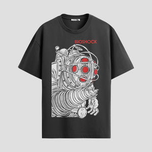 Playera urbana de anime y gaming ExtraLife MX, corte Standard Fit unisex ligero y transpirable en color Deep Black y Pure White, ropa de uso diario para gym y casual.