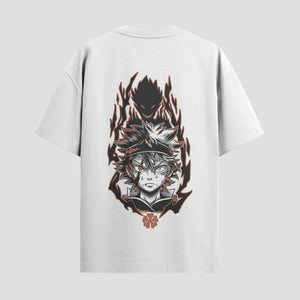Playera urbana de anime y gaming ExtraLife MX, corte Standard Fit unisex ligero y transpirable en color Deep Black y Pure White, ropa de uso diario para gym y casual.