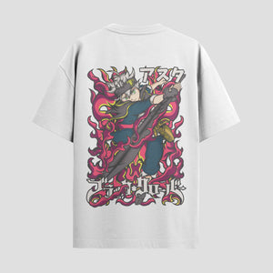 Playera urbana de anime y gaming ExtraLife MX, corte Standard Fit unisex ligero y transpirable en color Deep Black y Pure White, ropa de uso diario para gym y casual.