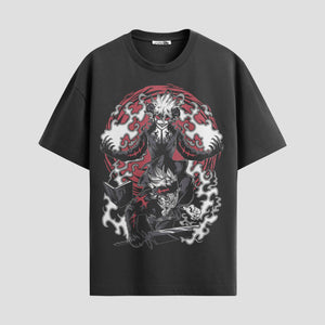 Playera urbana de anime y gaming ExtraLife MX, corte Standard Fit unisex ligero y transpirable en color Deep Black y Pure White, ropa de uso diario para gym y casual.
