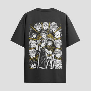 Playera urbana de anime y gaming ExtraLife MX, corte Standard Fit unisex ligero y transpirable en color Deep Black y Pure White, ropa de uso diario para gym y casual.