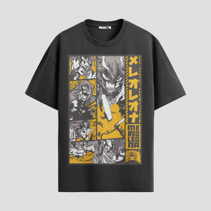 Playera urbana de anime y gaming ExtraLife MX, corte Standard Fit unisex ligero y transpirable en color Deep Black y Pure White, ropa de uso diario para gym y casual.