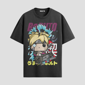 Playera urbana de anime y gaming ExtraLife MX, corte Standard Fit unisex ligero y transpirable en color Deep Black y Pure White, ropa de uso diario para gym y casual.