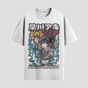 Playera urbana de anime y gaming ExtraLife MX, corte Standard Fit unisex ligero y transpirable en color Deep Black y Pure White, ropa de uso diario para gym y casual.