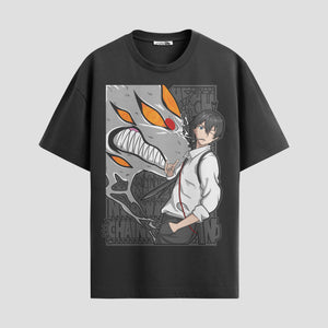 Playera urbana de anime y gaming ExtraLife MX, corte Standard Fit unisex ligero y transpirable en color Deep Black y Pure White, ropa de uso diario para gym y casual.
