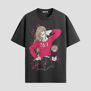 Playera urbana de anime y gaming ExtraLife MX, corte Standard Fit unisex ligero y transpirable en color Deep Black y Pure White, ropa de uso diario para gym y casual.