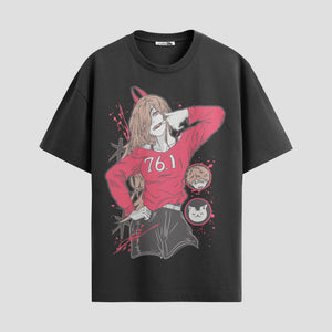 Playera urbana de anime y gaming ExtraLife MX, corte Standard Fit unisex ligero y transpirable en color Deep Black y Pure White, ropa de uso diario para gym y casual.