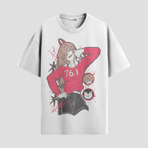 Playera urbana de anime y gaming ExtraLife MX, corte Standard Fit unisex ligero y transpirable en color Deep Black y Pure White, ropa de uso diario para gym y casual.