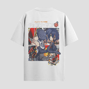 Playera urbana de anime y gaming ExtraLife MX, corte Standard Fit unisex ligero y transpirable en color Deep Black y Pure White, ropa de uso diario para gym y casual.