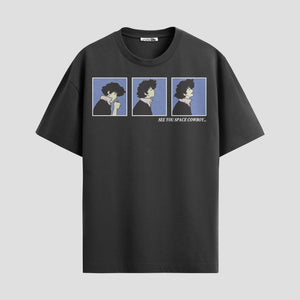 Playera urbana de anime y gaming ExtraLife MX, corte Standard Fit unisex ligero y transpirable en color Deep Black y Pure White, ropa de uso diario para gym y casual.