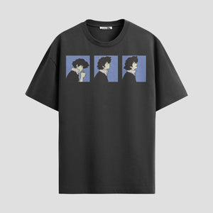 Playera urbana de anime y gaming ExtraLife MX, corte Standard Fit unisex ligero y transpirable en color Deep Black y Pure White, ropa de uso diario para gym y casual.