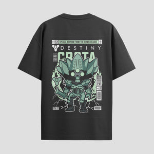 Playera urbana de anime y gaming ExtraLife MX, corte Standard Fit unisex ligero y transpirable en color Deep Black y Pure White, ropa de uso diario para gym y casual.