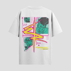 Playera urbana de anime y gaming ExtraLife MX, corte Standard Fit unisex ligero y transpirable en color Deep Black y Pure White, ropa de uso diario para gym y casual.