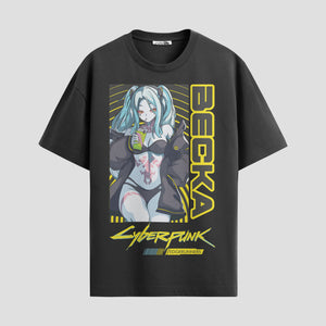 Playera urbana de anime y gaming ExtraLife MX, corte Standard Fit unisex ligero y transpirable en color Deep Black y Pure White, ropa de uso diario para gym y casual.