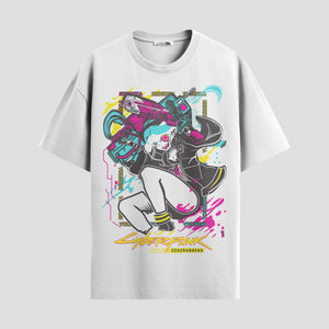 Playera urbana de anime y gaming ExtraLife MX, corte Standard Fit unisex ligero y transpirable en color Deep Black y Pure White, ropa de uso diario para gym y casual.