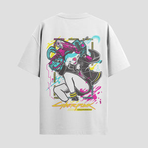 Playera urbana de anime y gaming ExtraLife MX, corte Standard Fit unisex ligero y transpirable en color Deep Black y Pure White, ropa de uso diario para gym y casual.