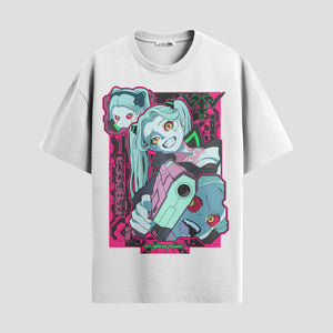 Playera urbana de anime y gaming ExtraLife MX, corte Standard Fit unisex ligero y transpirable en color Deep Black y Pure White, ropa de uso diario para gym y casual.