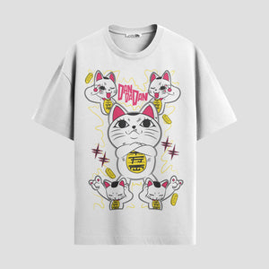 Playera urbana de anime y gaming ExtraLife MX, corte Standard Fit unisex ligero y transpirable en color Deep Black y Pure White, ropa de uso diario para gym y casual.