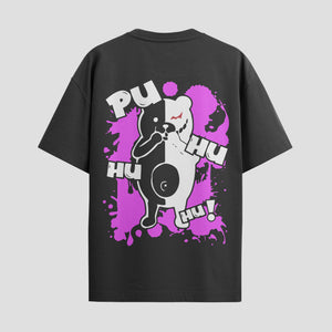 Playera urbana de anime y gaming ExtraLife MX, corte Standard Fit unisex ligero y transpirable en color Deep Black y Pure White, ropa de uso diario para gym y casual.