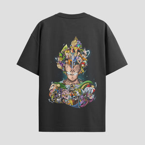Playera urbana de anime y gaming ExtraLife MX, corte Standard Fit unisex ligero y transpirable en color Deep Black y Pure White, ropa de uso diario para gym y casual.