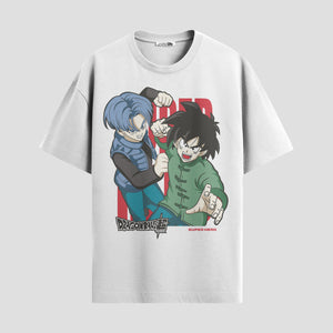 Playera urbana de anime y gaming ExtraLife MX, corte Standard Fit unisex ligero y transpirable en color Deep Black y Pure White, ropa de uso diario para gym y casual.