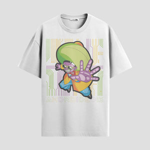 Playera urbana de anime y gaming ExtraLife MX, corte Standard Fit unisex ligero y transpirable en color Deep Black y Pure White, ropa de uso diario para gym y casual.