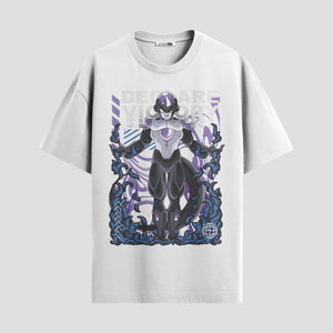Playera urbana de anime y gaming ExtraLife MX, corte Standard Fit unisex ligero y transpirable en color Deep Black y Pure White, ropa de uso diario para gym y casual.