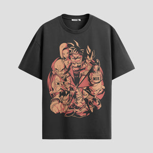 Playera urbana de anime y gaming ExtraLife MX, corte Standard Fit unisex ligero y transpirable en color Deep Black y Pure White, ropa de uso diario para gym y casual.