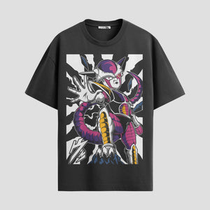 Playera urbana de anime y gaming ExtraLife MX, corte Standard Fit unisex ligero y transpirable en color Deep Black y Pure White, ropa de uso diario para gym y casual.