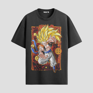 Playera urbana de anime y gaming ExtraLife MX, corte Standard Fit unisex ligero y transpirable en color Deep Black y Pure White, ropa de uso diario para gym y casual.