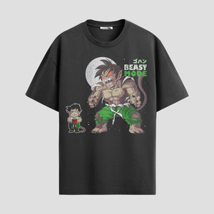 Playera urbana de anime y gaming ExtraLife MX, corte Standard Fit unisex ligero y transpirable en color Deep Black y Pure White, ropa de uso diario para gym y casual.