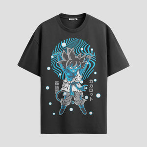 Playera urbana de anime y gaming ExtraLife MX, corte Standard Fit unisex ligero y transpirable en color Deep Black y Pure White, ropa de uso diario para gym y casual.
