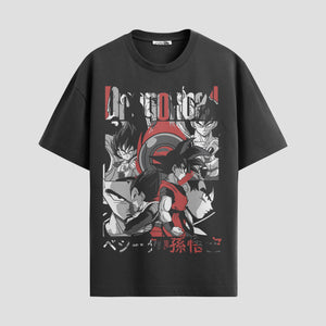Playera urbana de anime y gaming ExtraLife MX, corte Standard Fit unisex ligero y transpirable en color Deep Black y Pure White, ropa de uso diario para gym y casual.