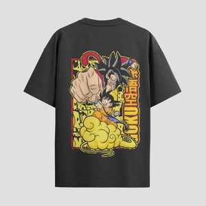 Playera urbana de anime y gaming ExtraLife MX, corte Standard Fit unisex ligero y transpirable en color Deep Black y Pure White, ropa de uso diario para gym y casual.