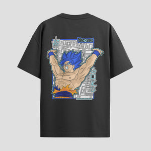 Playera urbana de anime y gaming ExtraLife MX, corte Standard Fit unisex ligero y transpirable en color Deep Black y Pure White, ropa de uso diario para gym y casual.