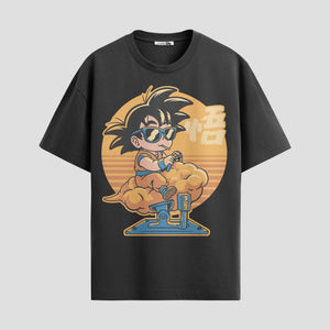Playera urbana de anime y gaming ExtraLife MX, corte Standard Fit unisex ligero y transpirable en color Deep Black y Pure White, ropa de uso diario para gym y casual.