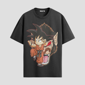 Playera urbana de anime y gaming ExtraLife MX, corte Standard Fit unisex ligero y transpirable en color Deep Black y Pure White, ropa de uso diario para gym y casual.