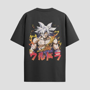 Playera urbana de anime y gaming ExtraLife MX, corte Standard Fit unisex ligero y transpirable en color Deep Black y Pure White, ropa de uso diario para gym y casual.