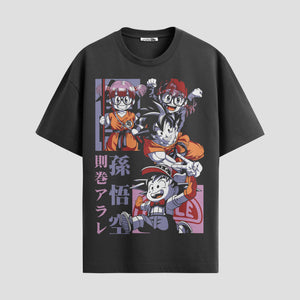 Playera urbana de anime y gaming ExtraLife MX, corte Standard Fit unisex ligero y transpirable en color Deep Black y Pure White, ropa de uso diario para gym y casual.