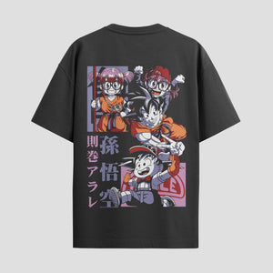 Playera urbana de anime y gaming ExtraLife MX, corte Standard Fit unisex ligero y transpirable en color Deep Black y Pure White, ropa de uso diario para gym y casual.