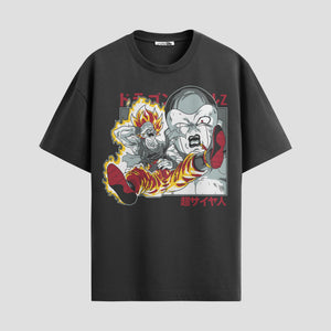 Playera urbana de anime y gaming ExtraLife MX, corte Standard Fit unisex ligero y transpirable en color Deep Black y Pure White, ropa de uso diario para gym y casual.