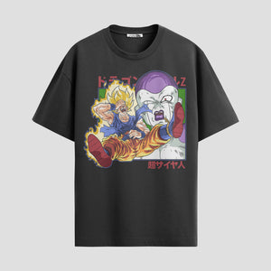 Playera urbana de anime y gaming ExtraLife MX, corte Standard Fit unisex ligero y transpirable en color Deep Black y Pure White, ropa de uso diario para gym y casual.